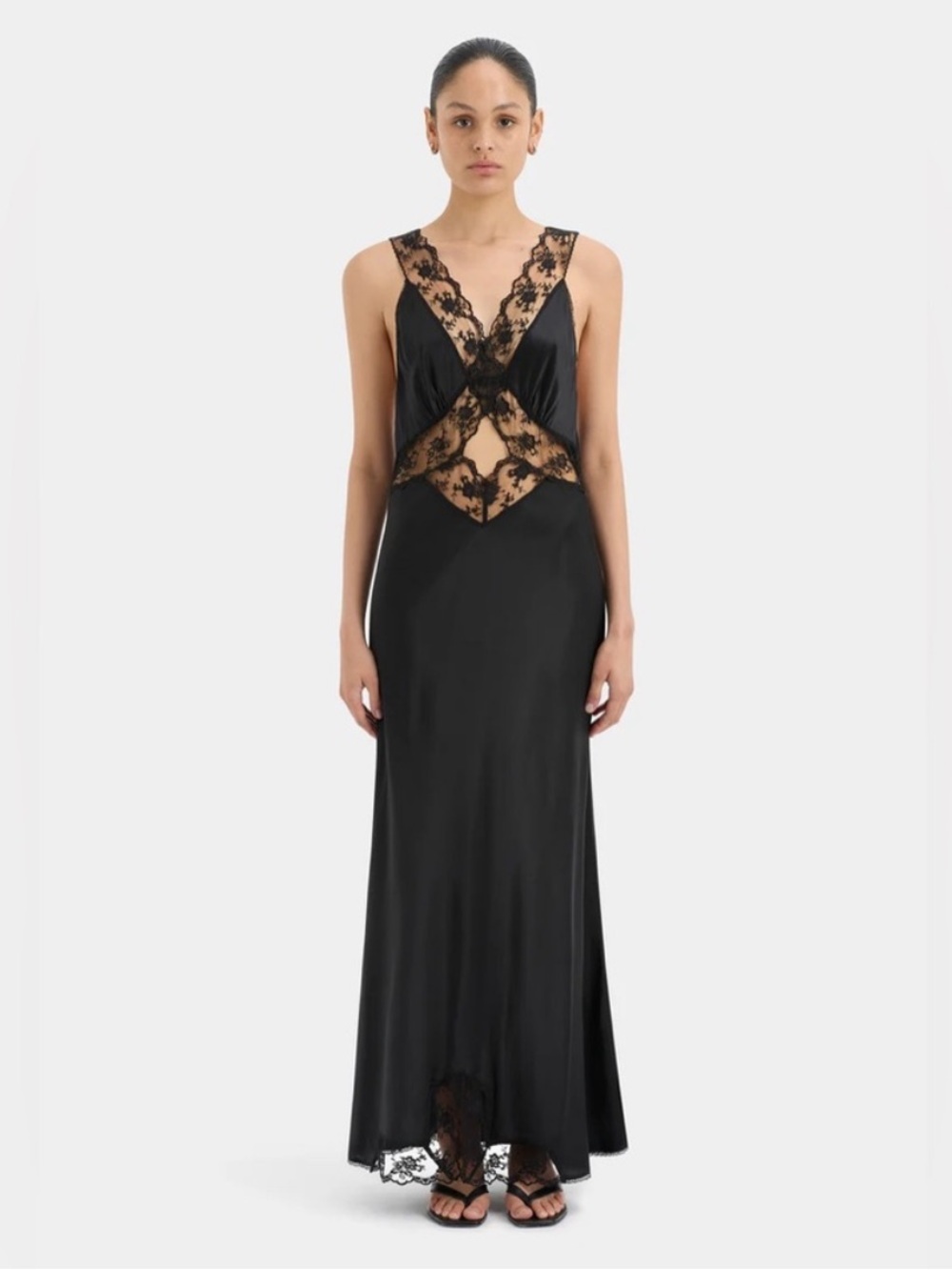 Sir the Label // Aries Cut Out Lace Silk Gown